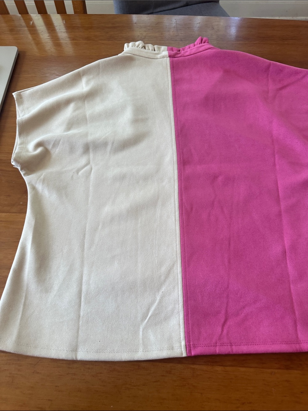 THML Split Pink and Cream Short Sleeve Tunic - Picture 8 of 9